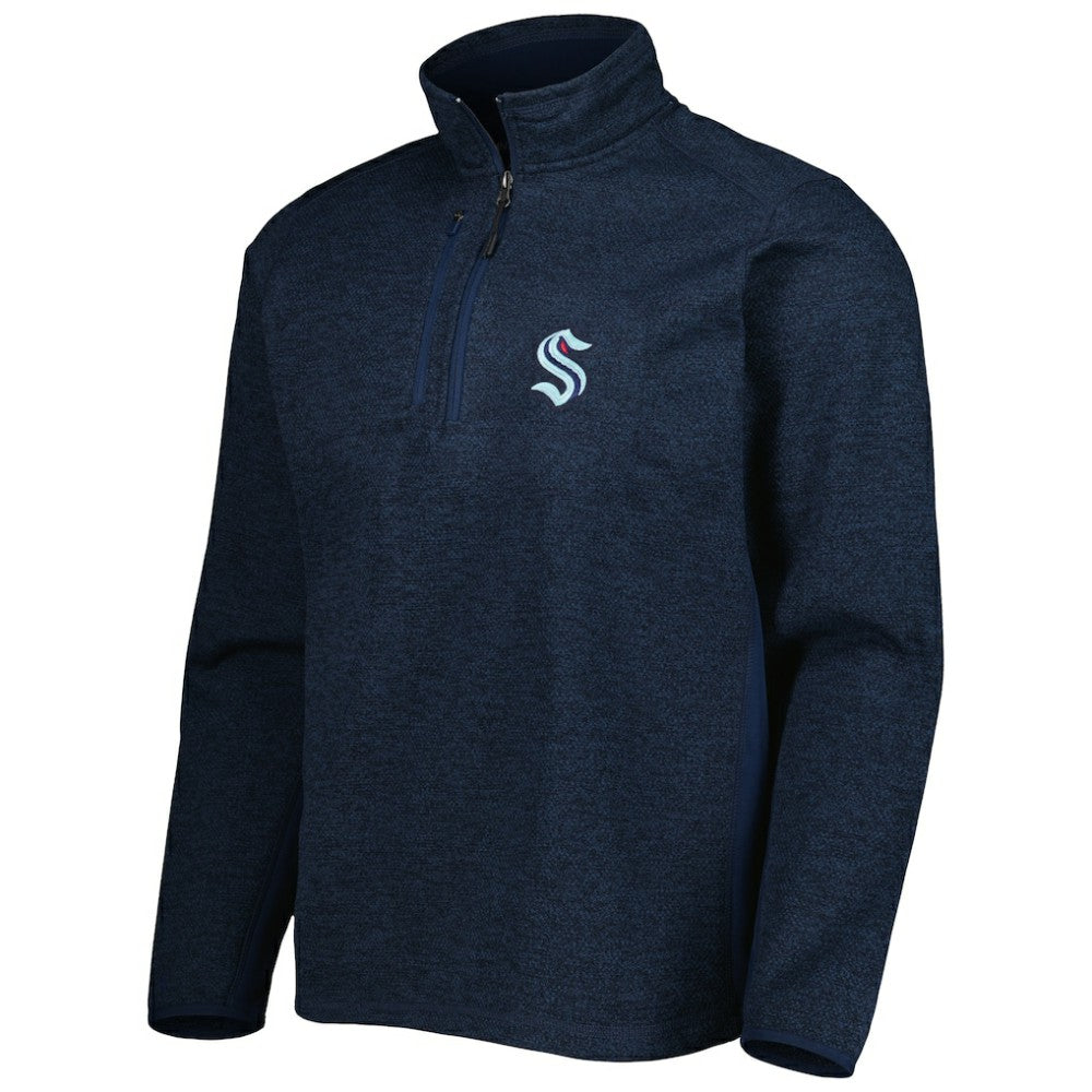 NHL Seattle Kraken Antigua Course Quarter-Zip Jacket