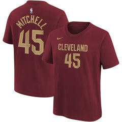 Nike Donovan Mitchell Cleveland Cavaliers Youth Icon Edition Name & Number T-Shirt sale