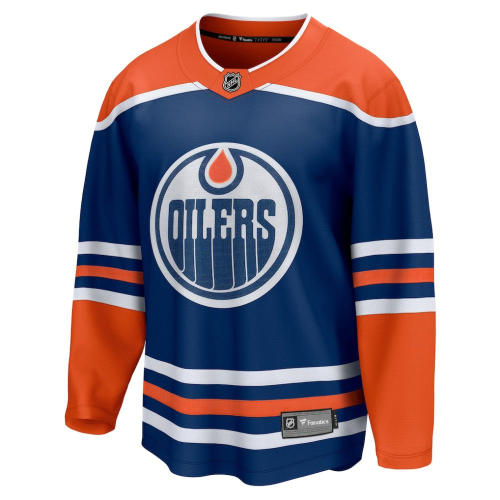 NHL Edmonton Oilers Fanatics Home Breakaway Blank Jersey