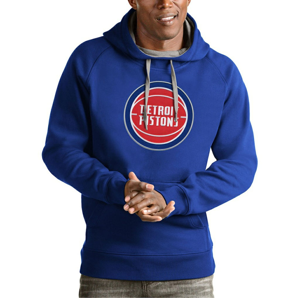 Detroit Pistons Antigua Team Logo Victory Pullover Hoodie sale