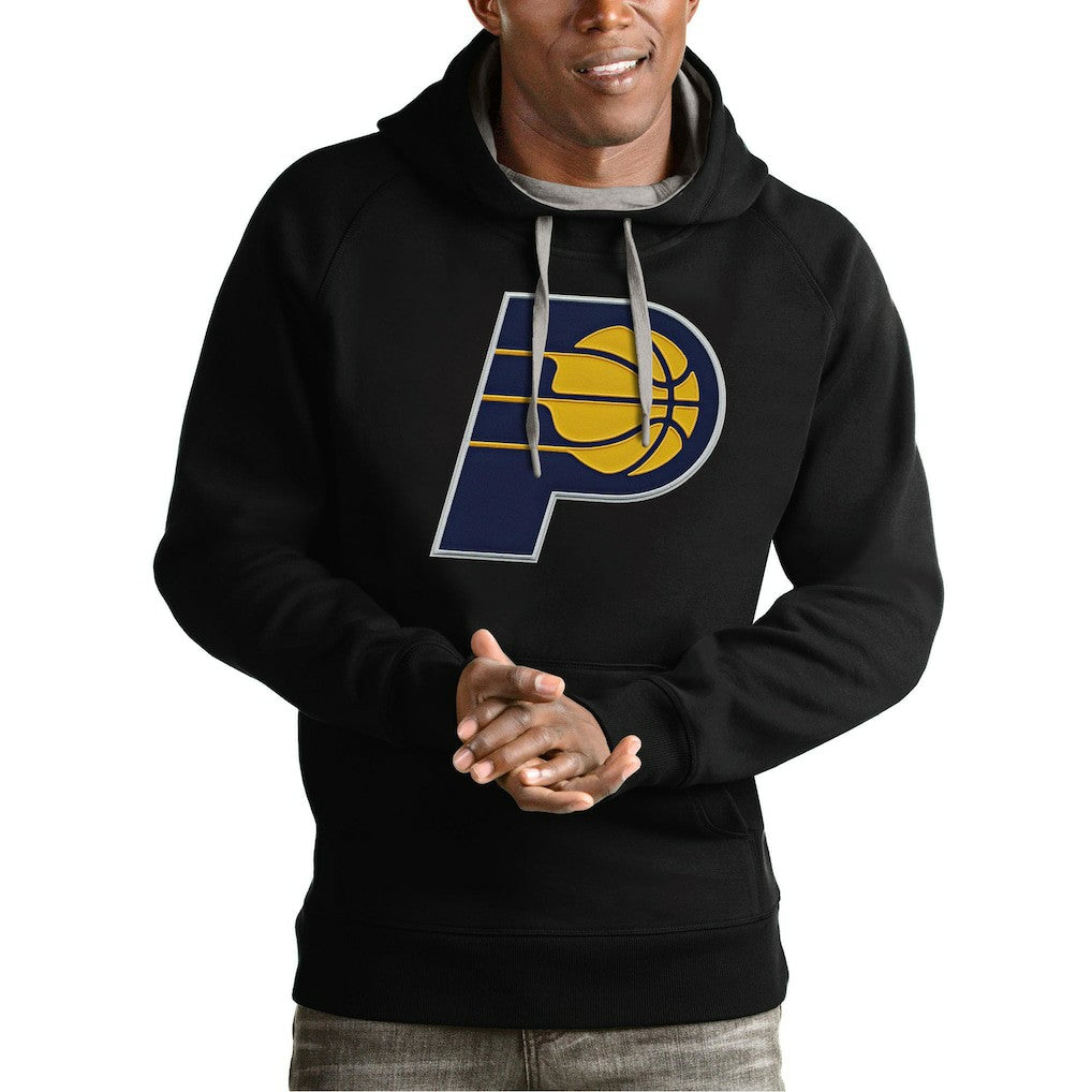 Indiana Pacers Antigua Team Logo Victory Pullover Hoodie