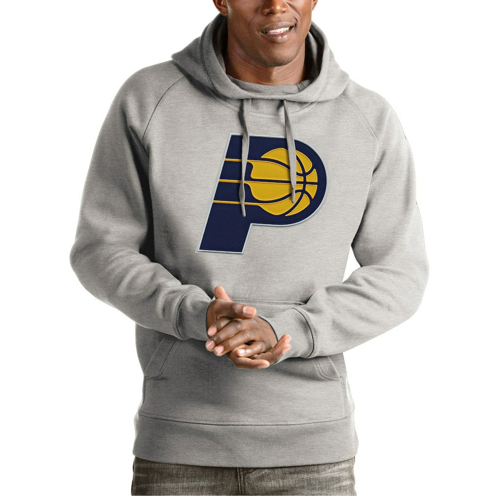 Indiana Pacers Antigua Team Logo Victory Pullover Hoodie