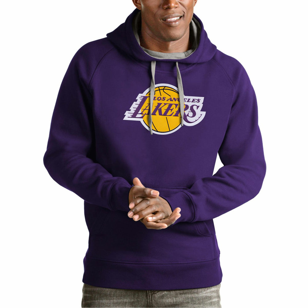 Los Angeles Lakers Antigua Team Logo Victory Pullover Hoodie