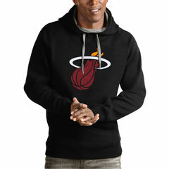 Miami Heat Antigua Team Logo Victory Pullover Hoodie