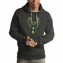 Milwaukee Bucks Antigua Team Logo Victory Pullover Hoodie