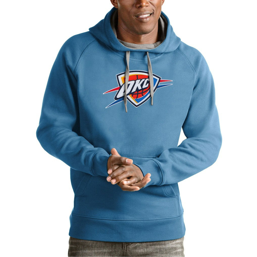 Oklahoma City Thunder Antigua Team Logo Victory Pullover Hoodie