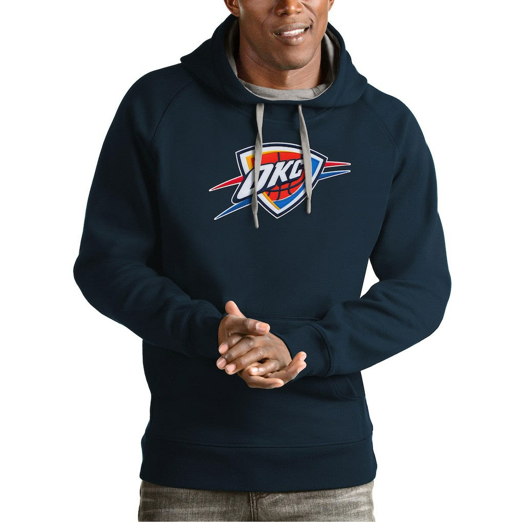 Oklahoma City Thunder Antigua Team Logo Victory Pullover Hoodie