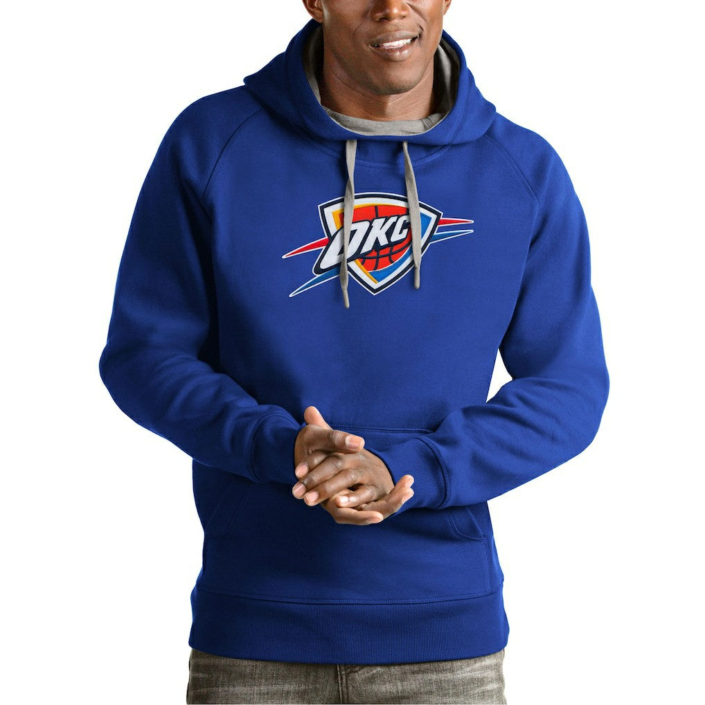Oklahoma City Thunder Antigua Team Logo Victory Pullover Hoodie