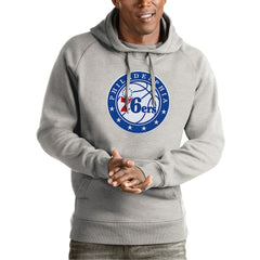 Philadelphia 76ers Antigua Team Logo Victory Pullover Hoodie