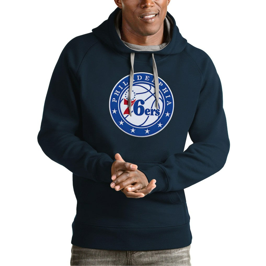 Philadelphia 76ers Antigua Team Logo Victory Pullover Hoodie