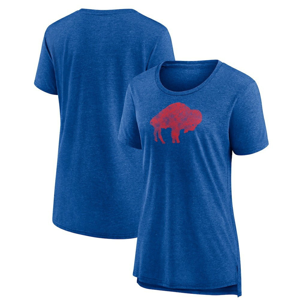 Women's Throwback Team Logo Tri-Blend T-Shirt - Buffalo Bills T-shirts