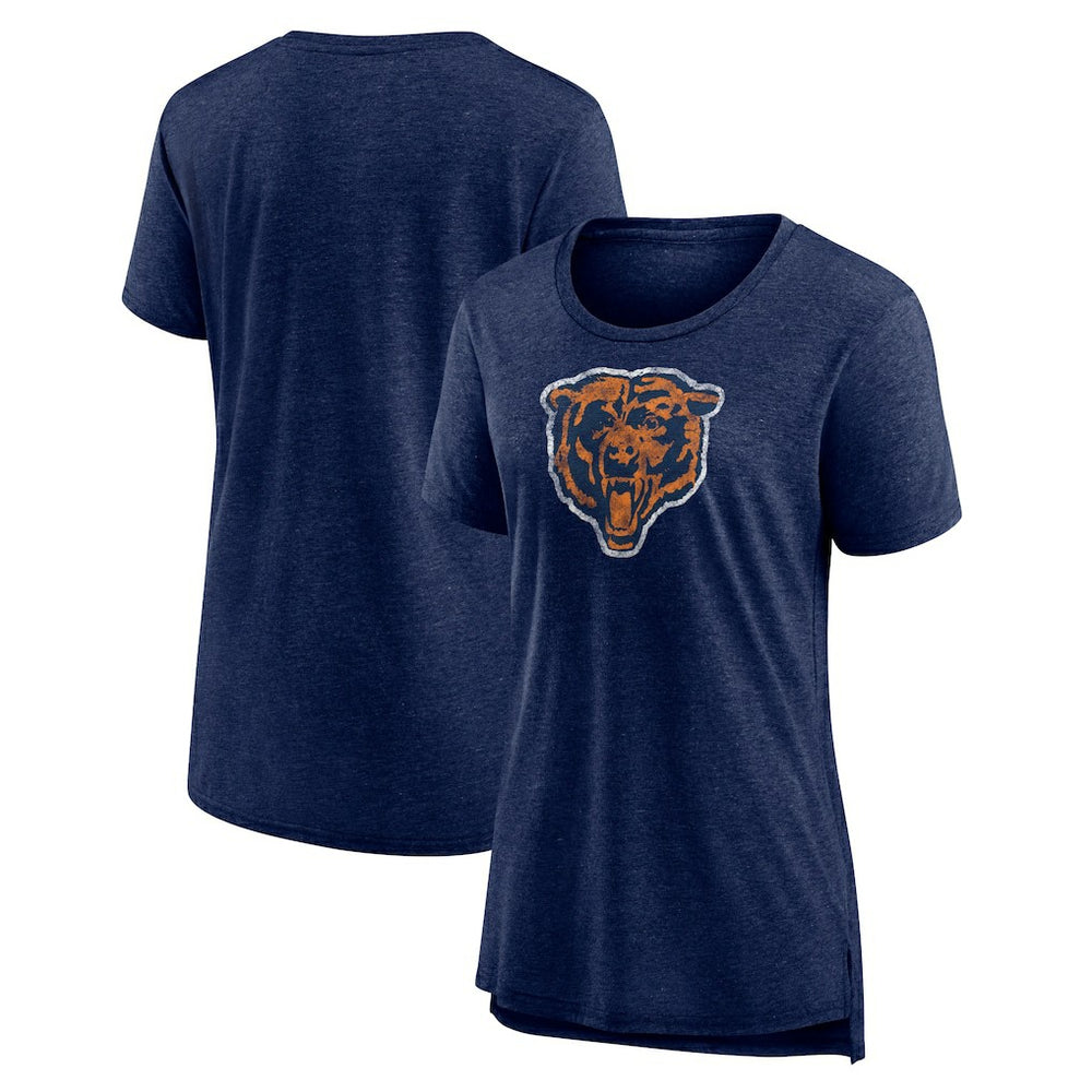 Women's Throwback Team Logo Tri-Blend T-Shirt - Chicago Bears T-shirts