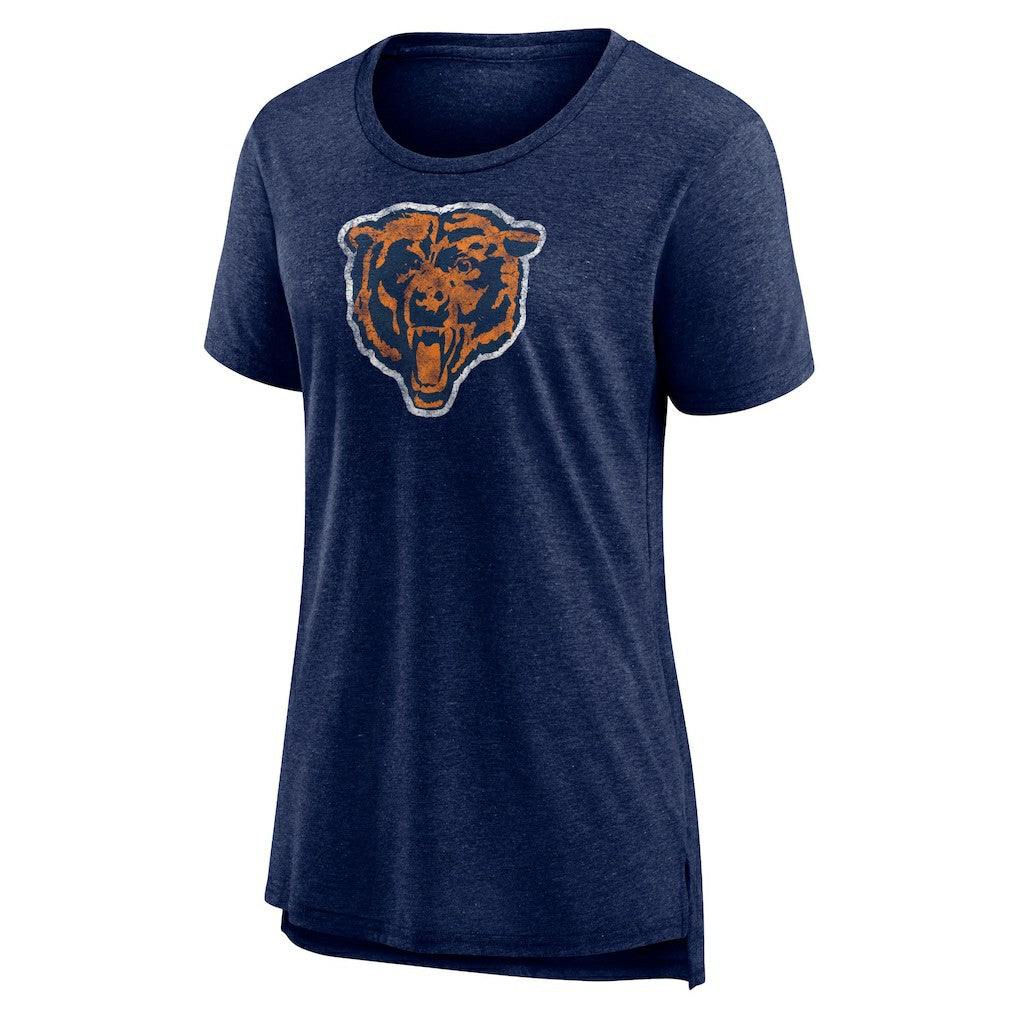 Women's Throwback Team Logo Tri-Blend T-Shirt - Chicago Bears T-shirts