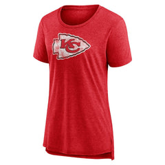 Women's Throwback Team Logo Tri-Blend T-Shirt - Kansas City Chiefs T-shirts