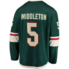 NHL Jake Middleton Minnesota Wild Fanatics Home Breakaway Player Jersey