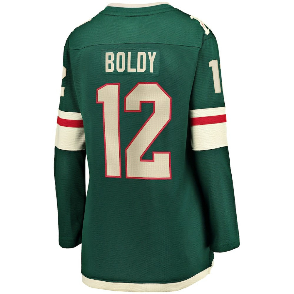 NHL Matthew Boldy Minnesota Wild Fanatics Women's Home Breakaway Player Jersey