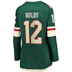 NHL Matthew Boldy Minnesota Wild Fanatics Women's Home Breakaway Player Jersey