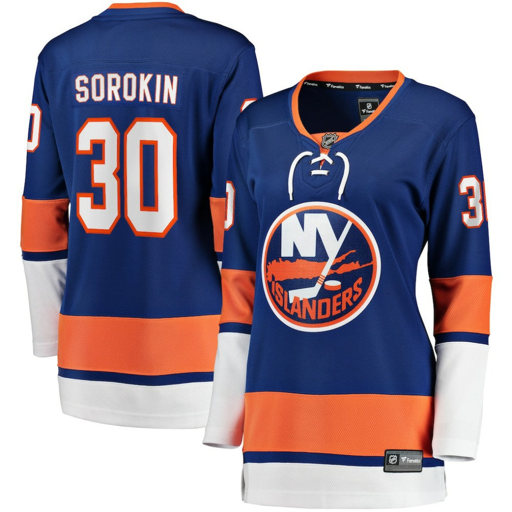 NHL Ilya Sorokin New York Islanders Fanatics Women's Home Breakaway Player Jersey