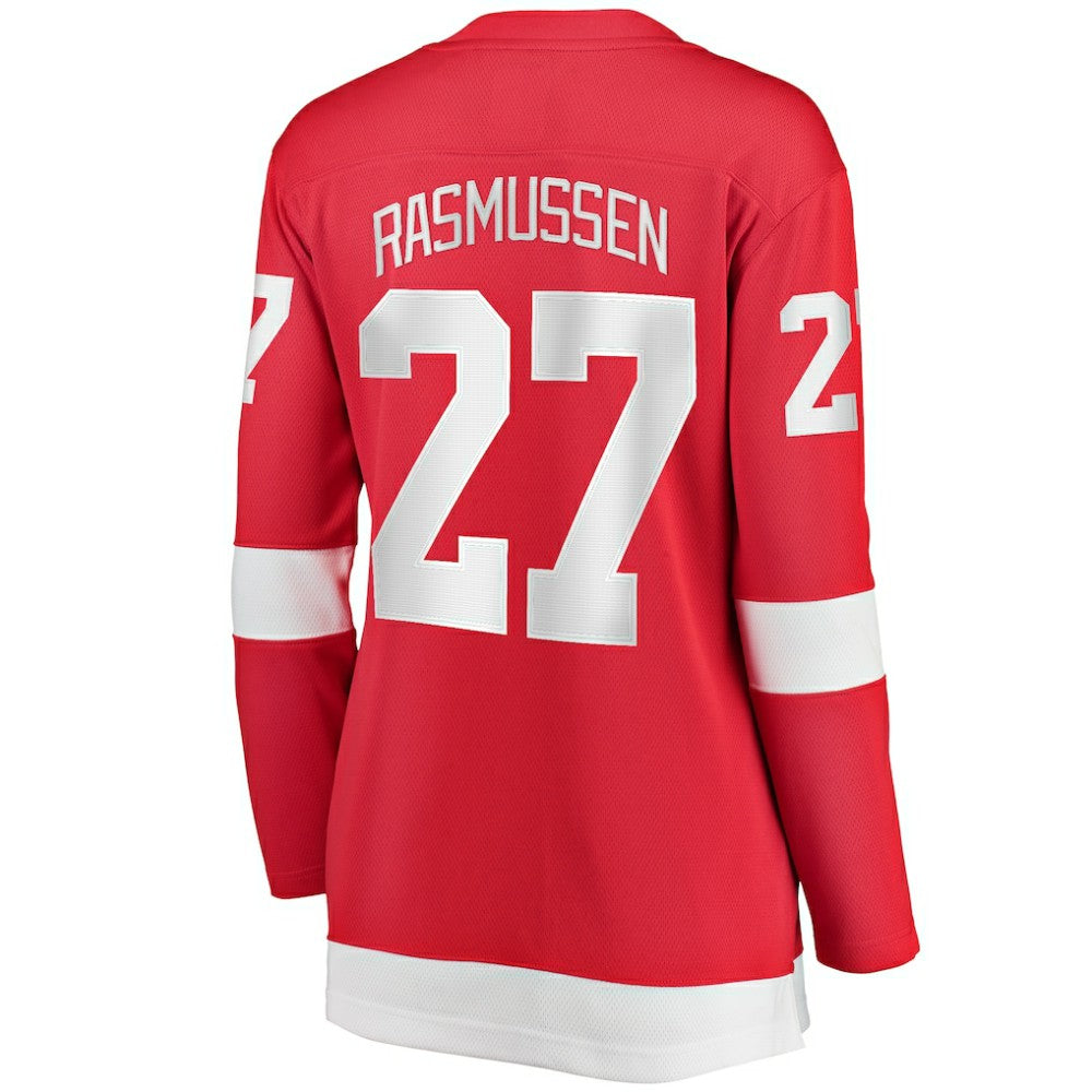 NHL Michael Rasmussen Detroit Red Wings Fanatics Women's Home Breakaway Player Jersey