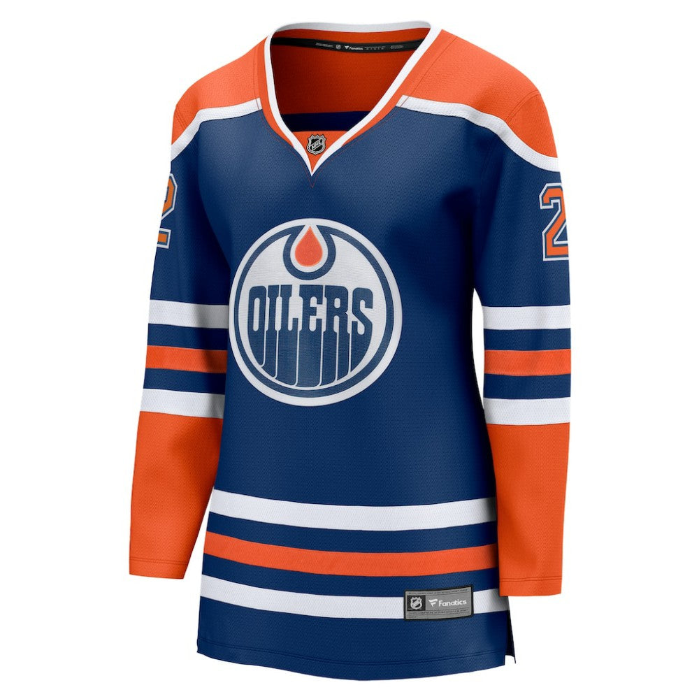 NHL Evan Bouchard Edmonton Oilers Fanatics Women's Home Breakaway Player Jersey