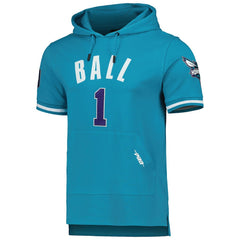 LaMelo Ball Charlotte Hornets Pro Standard Name & Number Short Sleeve Pullover Hoodie
