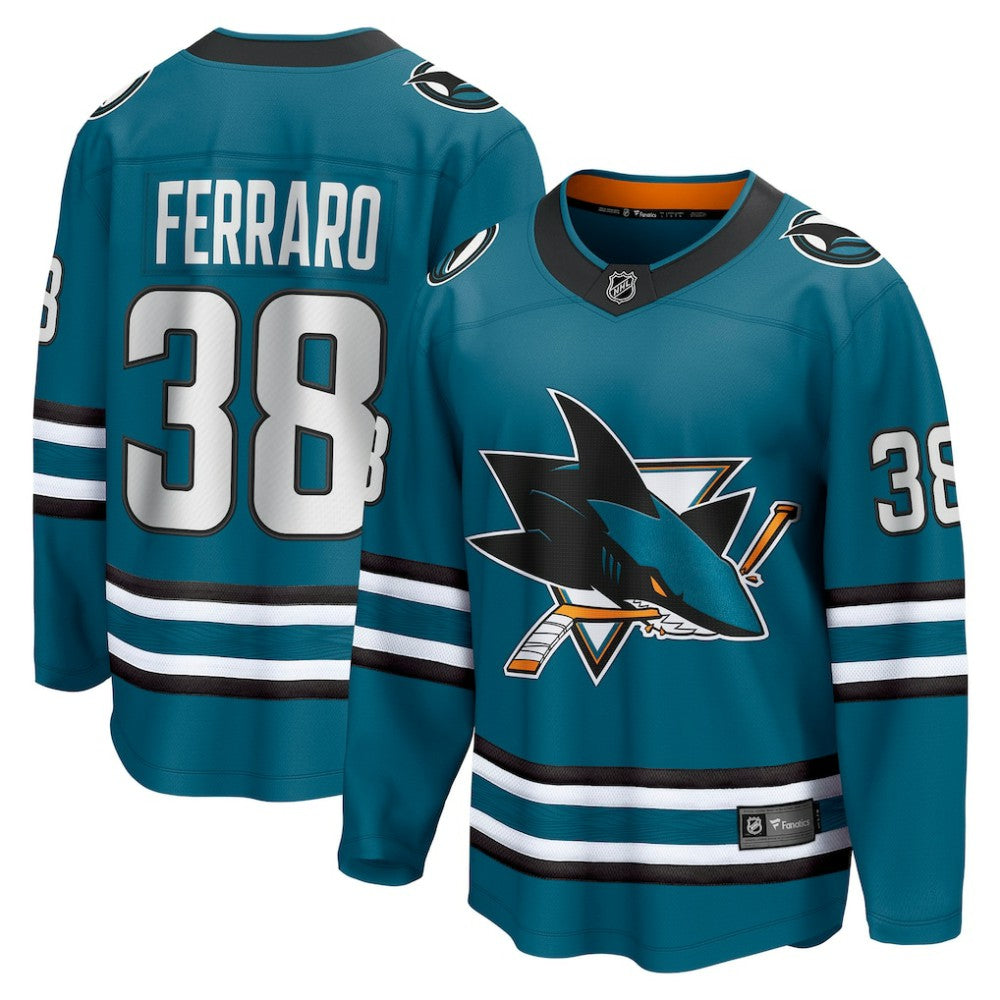 NHL Mario Ferraro San Jose Sharks Fanatics Home Breakaway Player Jersey