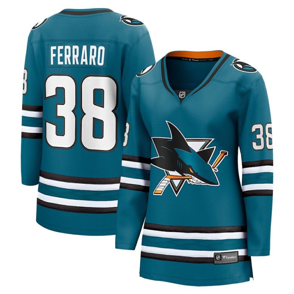 NHL Mario Ferraro San Jose Sharks Fanatics Women's Home Breakaway Player Jersey