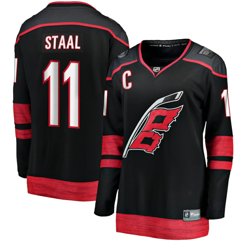 NHL Jordan Staal Carolina Hurricanes Fanatics Women's Home Captain Patch Breakaway Player Jersey