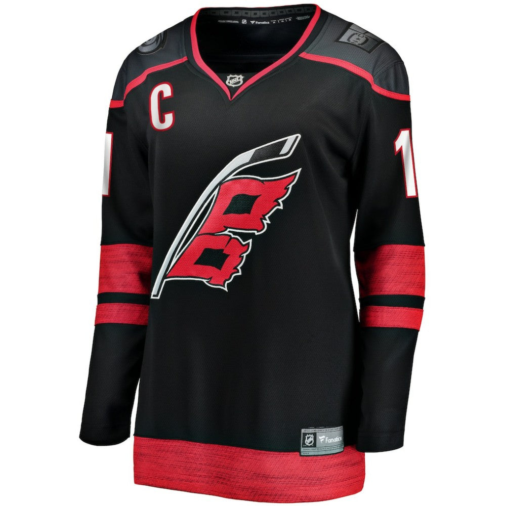 NHL Jordan Staal Carolina Hurricanes Fanatics Women's Home Captain Patch Breakaway Player Jersey