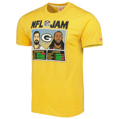 Aaron Rodgers & Aaron Jones  Homage Unisex NFL Jam Tri-Blend T-Shirt - Green Bay Packers T-shirts