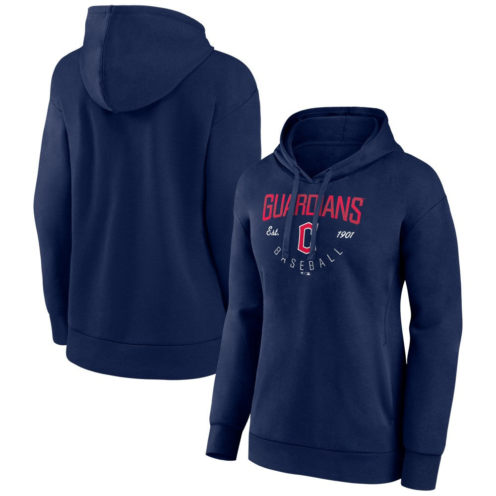 Navy Cleveland Guardians Women's Live For It Pullover Hoodie