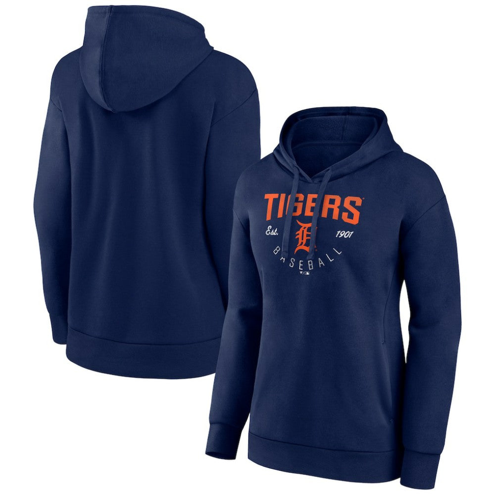 Navy Detroit Tigers Women's Team Live For It Pullover Hoodie