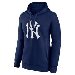 Navy New York Yankees Women's Core Logo Pullover Hoodie