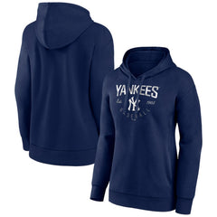 Navy New York Yankees Women's Team Live For It Pullover Hoodie
