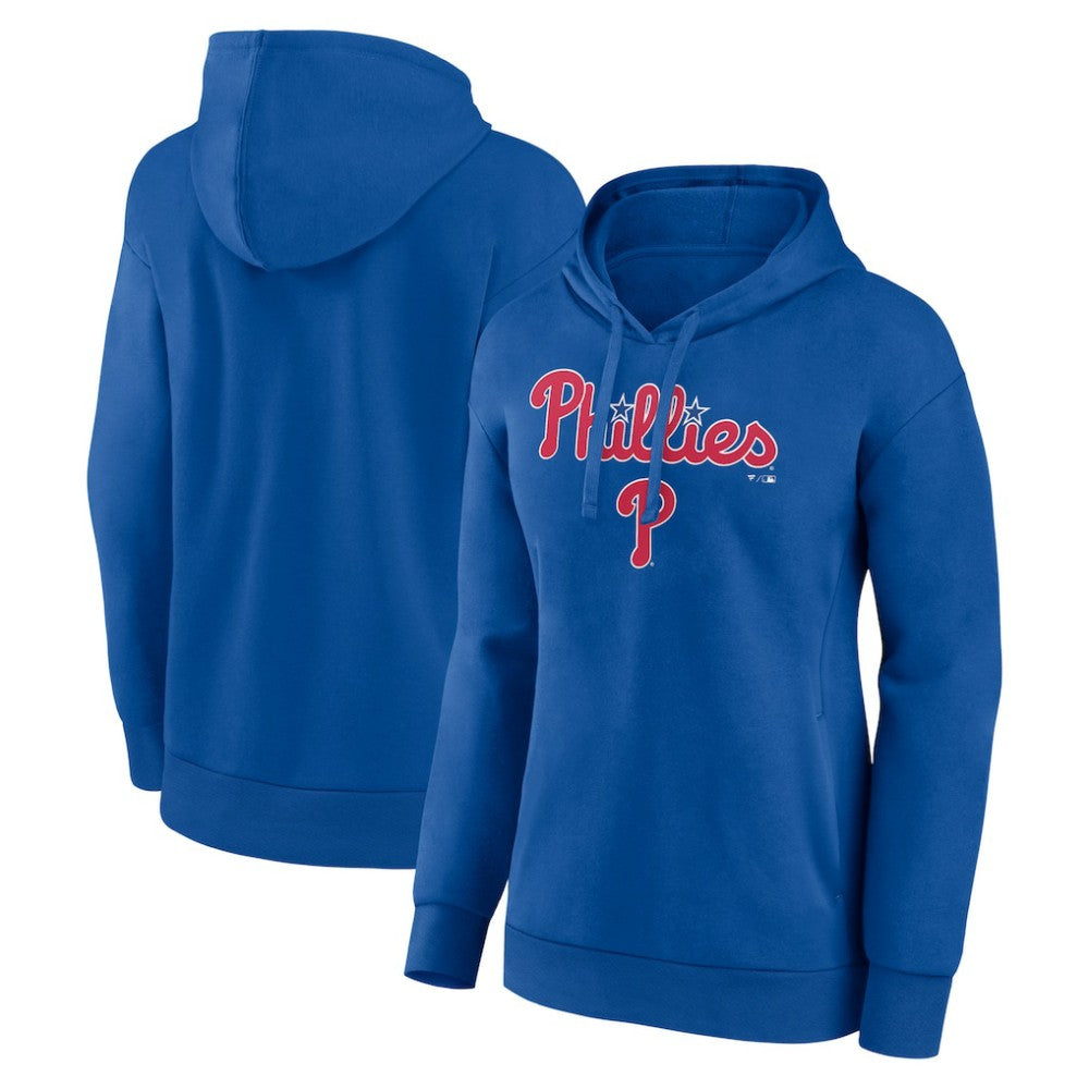 Royal Philadelphia Phillies Women's Team Lockup Pullover Hoodie