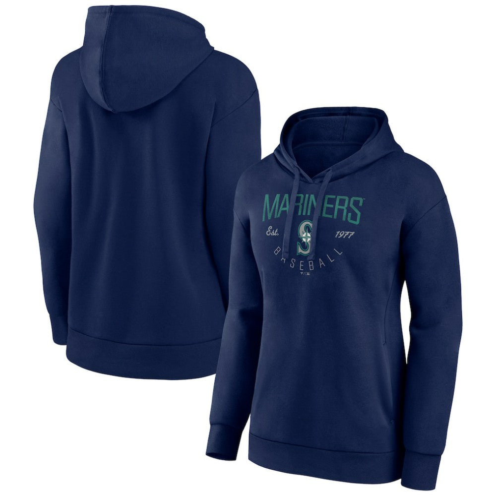 Navy Seattle Mariners Women's Team Live For It Pullover Hoodie