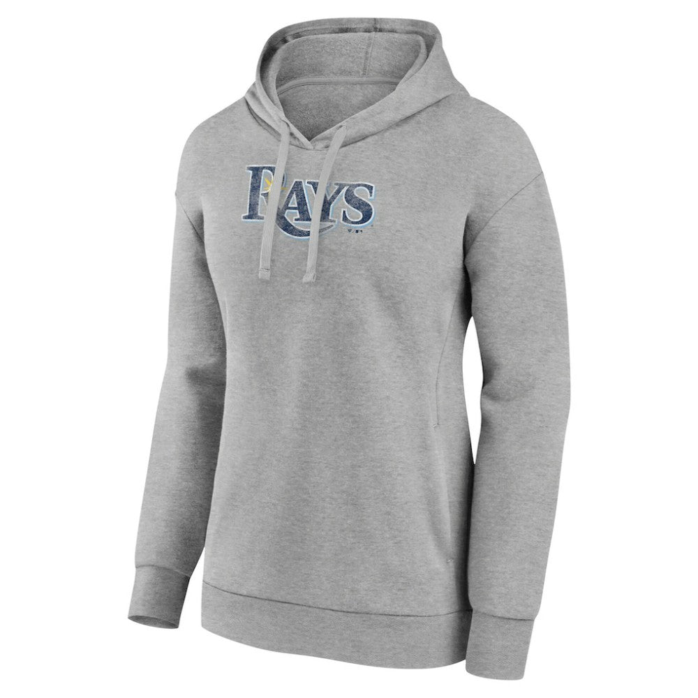 Gray Tampa Bay Rays Women's Distressed Team Pullover Hoodie