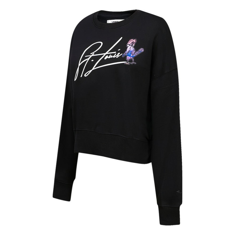Black St. Louis Cardinals Pro Standard Women's City Scape Pullover Sweatshirt