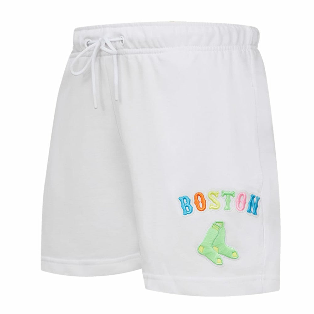 White Boston Red Sox Pro Standard Women's Washed Neon Shorts