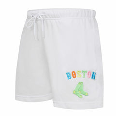 White Boston Red Sox Pro Standard Women's Washed Neon Shorts