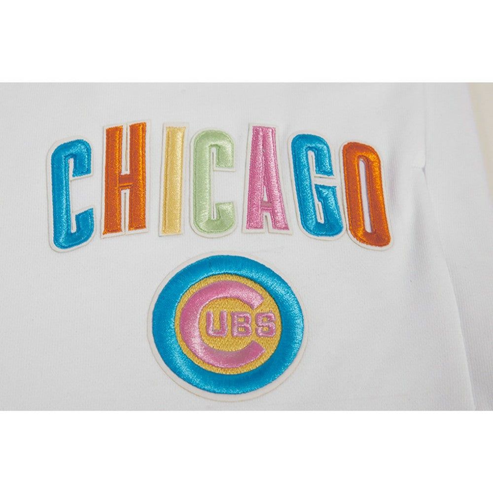 White Chicago Cubs Pro Standard Women's Washed Neon Shorts