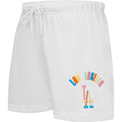 White Los Angeles Dodgers Pro Standard Women's Washed Neon Shorts