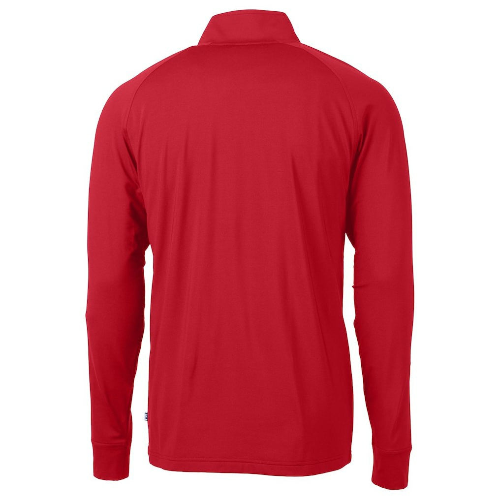 Cutter & Buck Adapt Eco Knit Stretch Recycled Big & Tall Quarter-Zip Throwback Pullover Top - Buffalo Bills Pullover