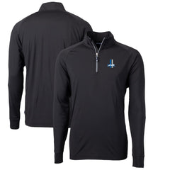 Cutter & Buck Adapt Eco Knit Stretch Recycled Big & Tall Quarter-Zip Throwback Pullover Top - Detroit Lions Pullover