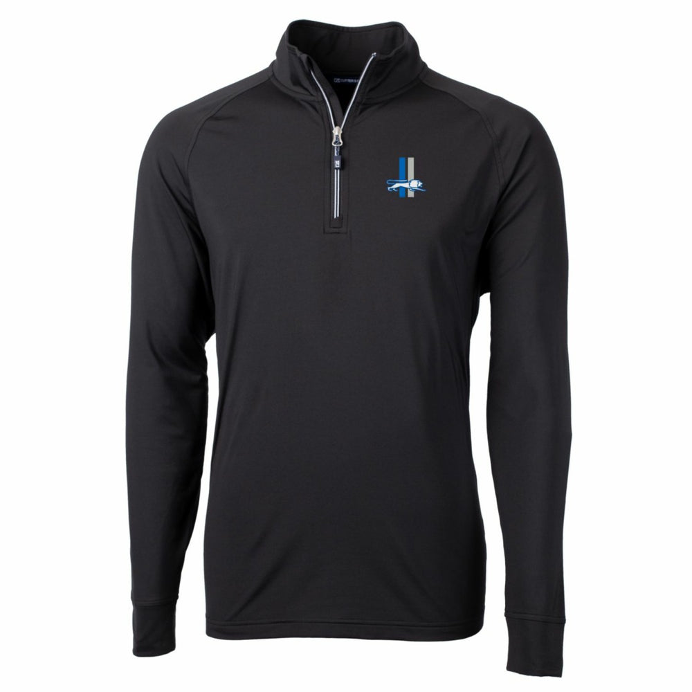 Cutter & Buck Adapt Eco Knit Stretch Recycled Big & Tall Quarter-Zip Throwback Pullover Top - Detroit Lions Pullover