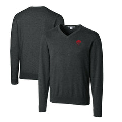 Cutter & Buck Throwback Logo Lakemont Tri-Blend Big & Tall V-Neck Pullover Sweater - Buffalo Bills Pullover
