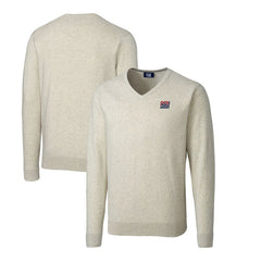 Cutter & Buck Throwback Logo Lakemont Tri-Blend Big & Tall V-Neck Pullover Sweater - New York Giants Pullover