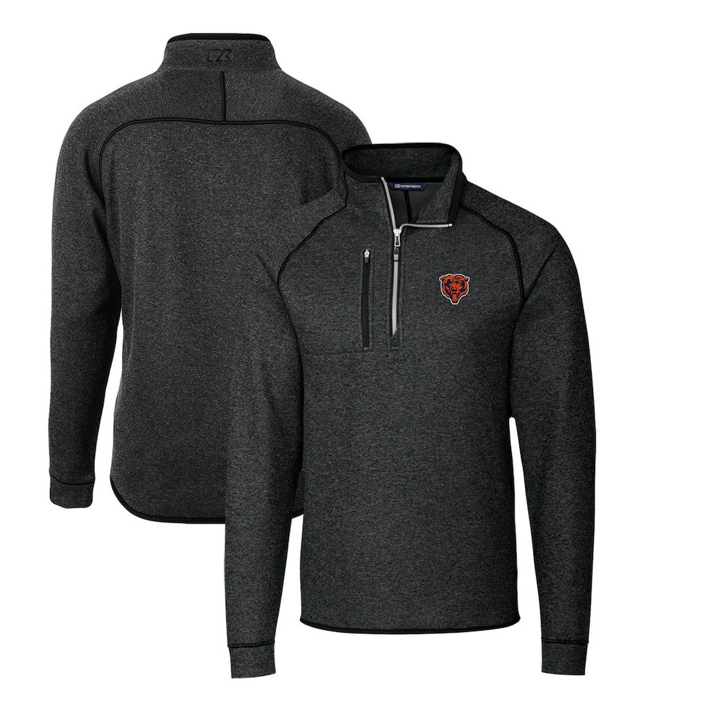 Cutter & Buck Mainsail Sweater-Knit Big & Tall Half-Zip Pullover Jacket - Chicago Bears Pullover