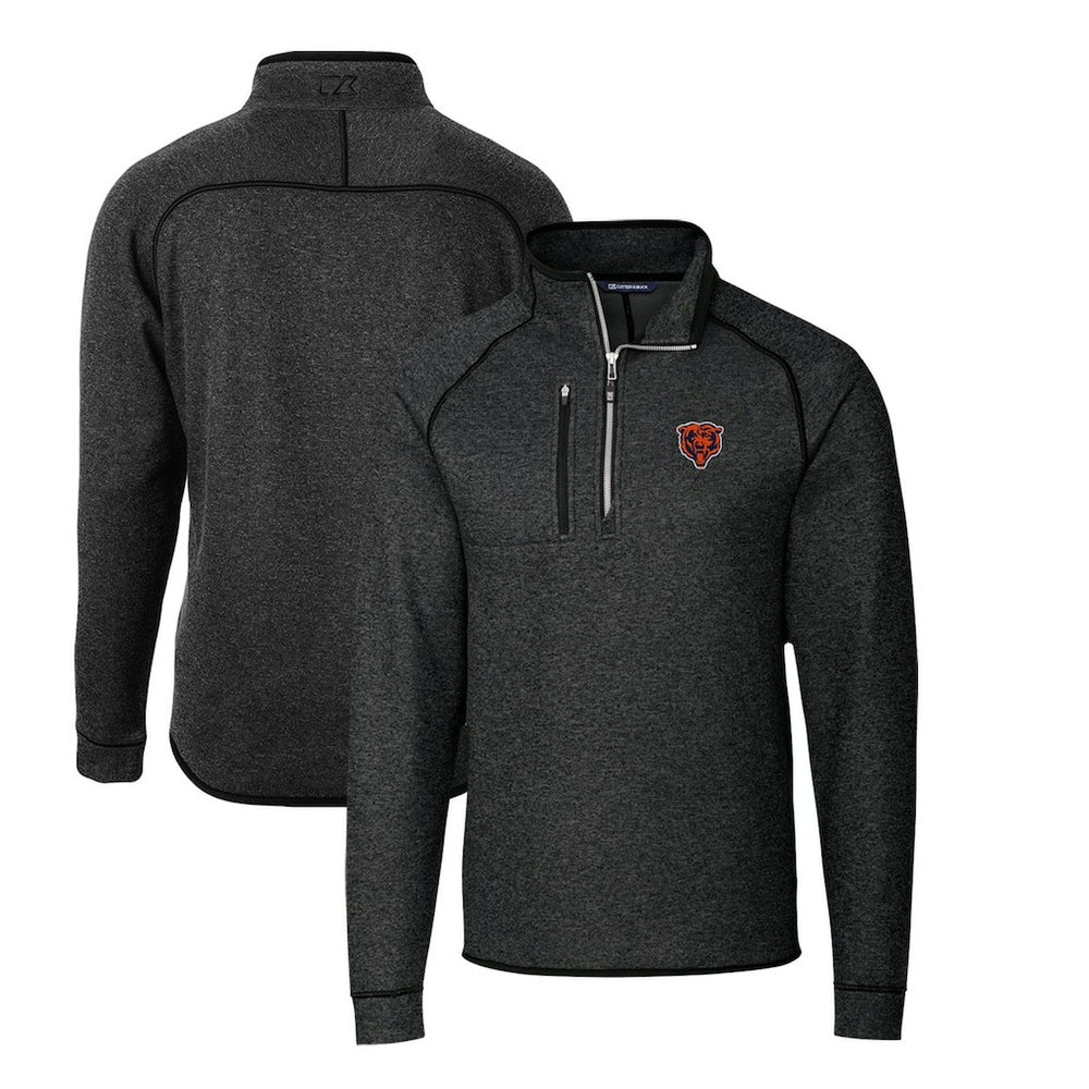 Cutter & Buck Mainsail Sweater-Knit Big & Tall Half-Zip Pullover Jacket - Chicago Bears Pullover