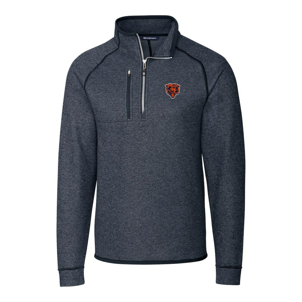 Cutter & Buck Mainsail Sweater-Knit Big & Tall Half-Zip Pullover Jacket - Chicago Bears Pullover